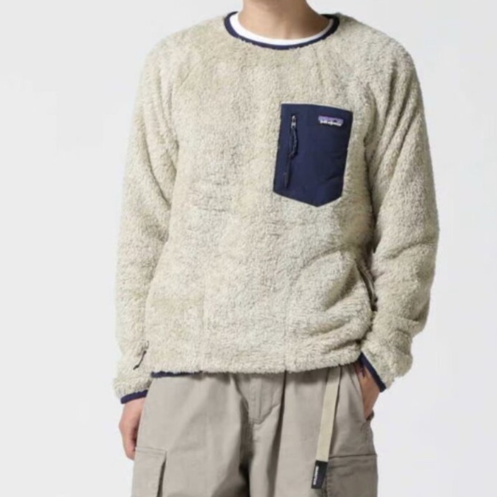 Patagonia Men's Los Gatos Fleece Crew Neck Pullover Sweater Tan Size XS‎ New
